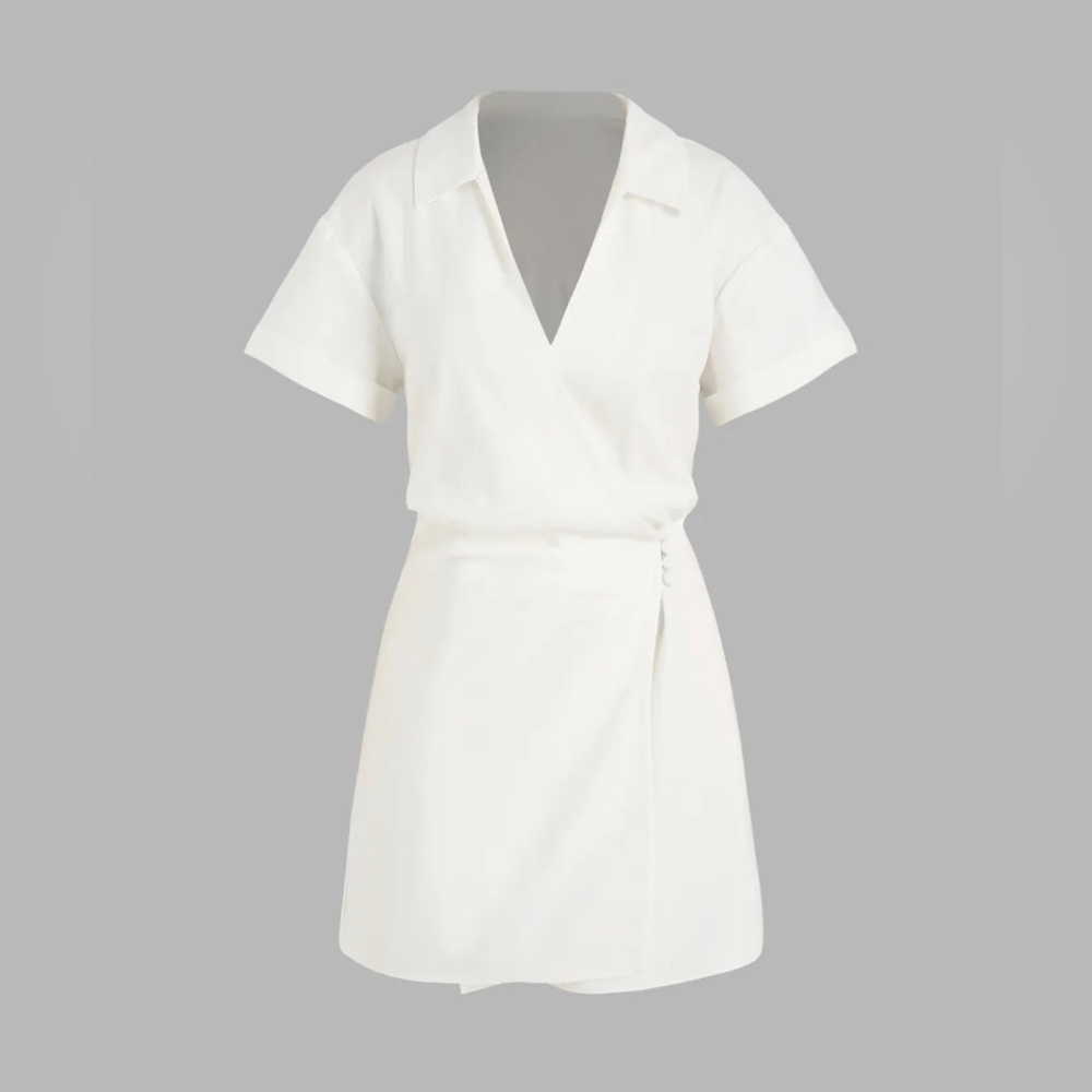White linen mini dress, never worn with tags